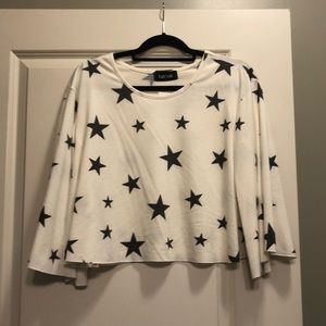 Lightweight Starprint Top White